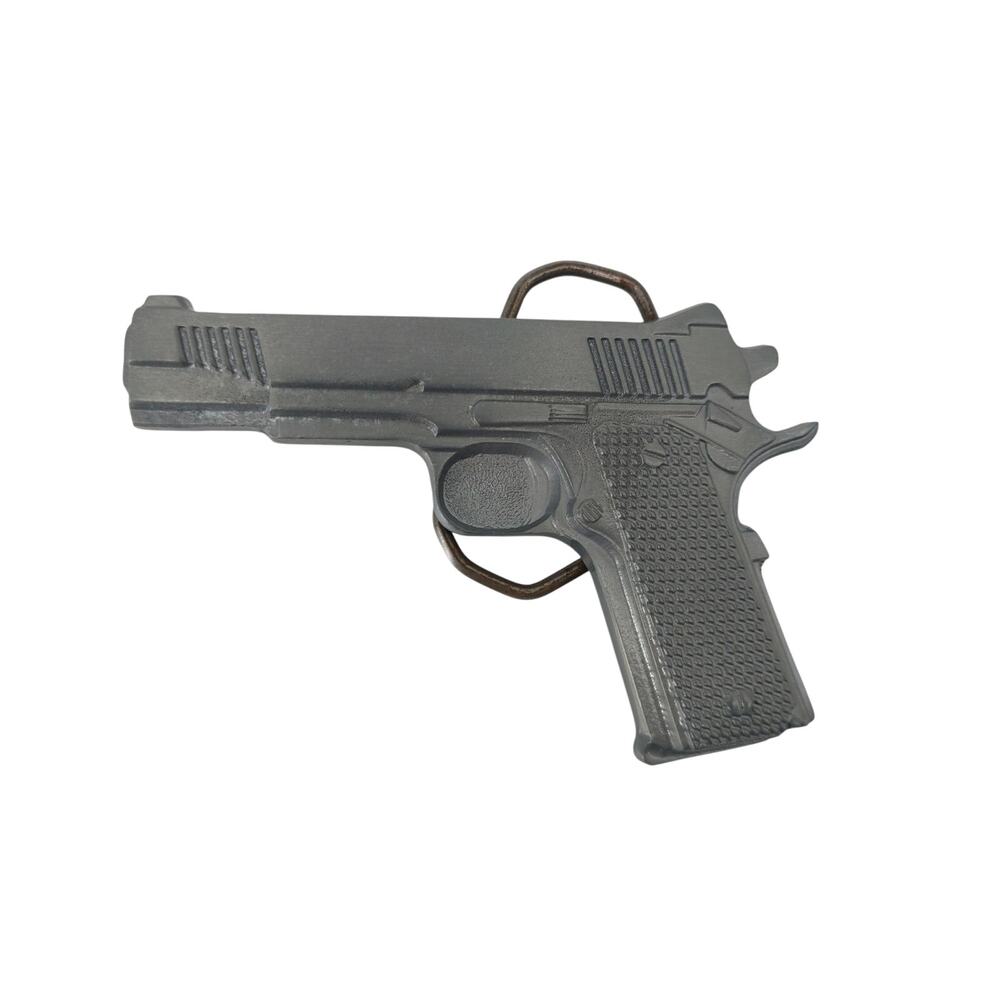 Gun Belt Buckle Rifle Pistol Belt buckle Silver Gray Tone Streetwear